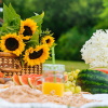 Summer yoga picnic for heat