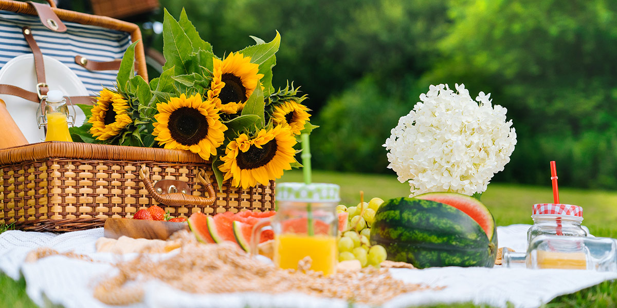 Summer yoga picnic for heat